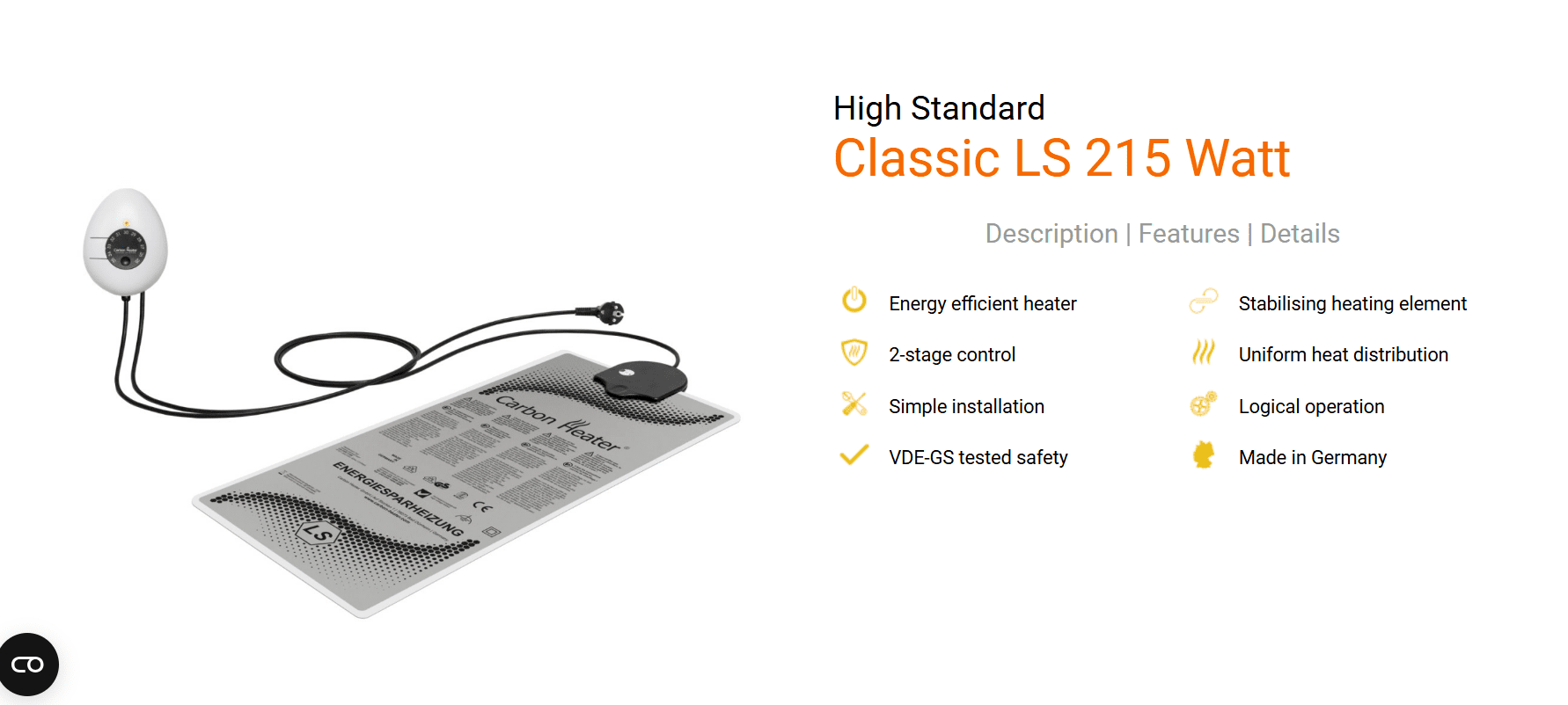 Riscaldatore LS - Carbon Classic